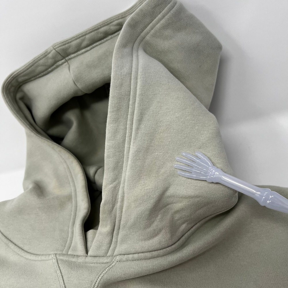 Lululemon All Yours Hoodie Fleece Light Sage Green Size 12 Relaxed Fit Pullover - Picture 6 of 8